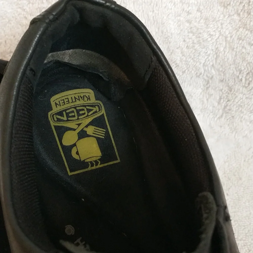 Keen‎ Leather Kanteen Oxford, Black, Size 8.5D, Work Shoes